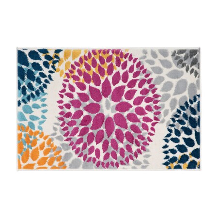 World Rug Gallery Modern Floral Circles Design 2' x 3' Multi Area Rug 9099MULTI2X3
